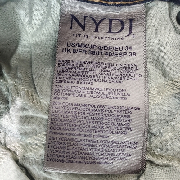 NYDJ Medium Wash High Rise Straight Leg Jeans Sz 4 Cool Embrace LiftxTuck Tech - Picture 11 of 11